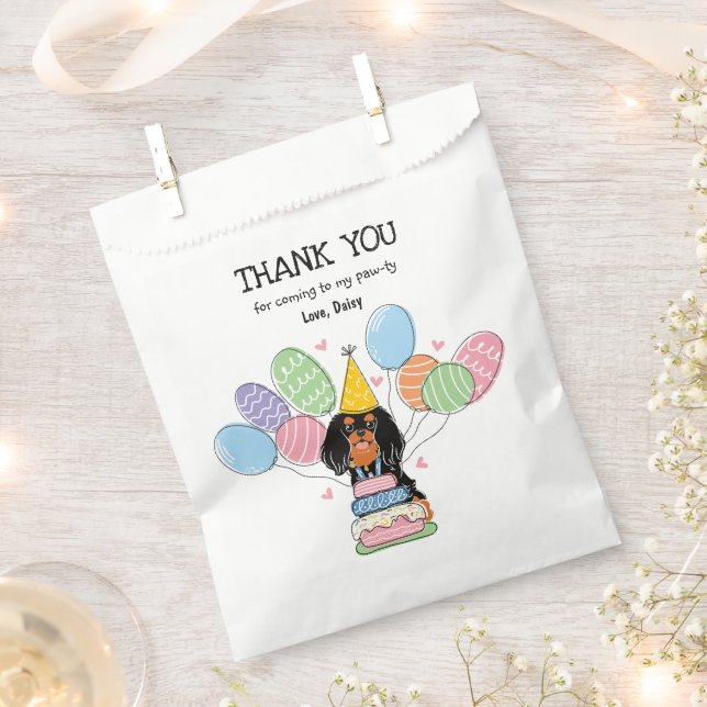 Sachets En Papier Tan noir Cavalier roi Charles Spaniel (Coupé)