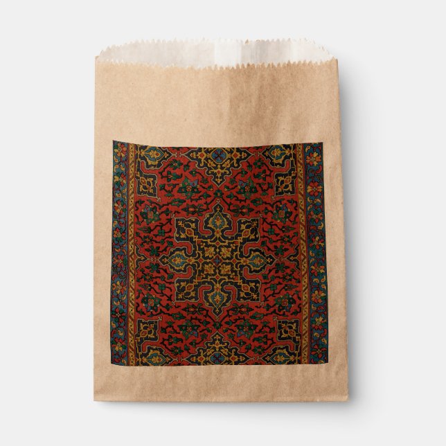Sachets En Papier Tapis persan rouge bleu classique (Devant)