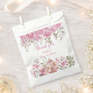 Sachets En Papier Tea Party Fairy Girl Blush Rose Flowers Anniversai