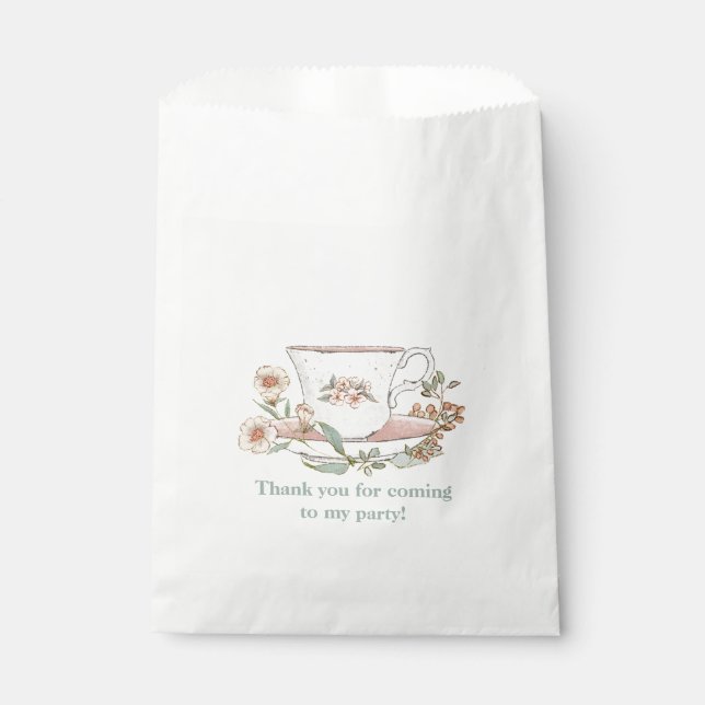 Sachets En Papier Tea Party fleur sauvage (Devant)