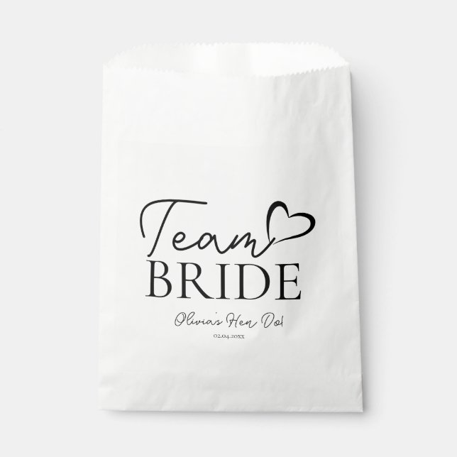 Sachets En Papier Team Bride Goodie Sac - Fun Bachelorette Party (Devant)