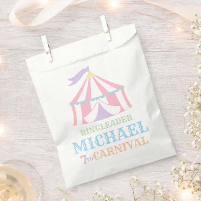 Sachets En Papier Tente Cirque Carnaval Fête Anniversaire Favoriser  (Coupé)