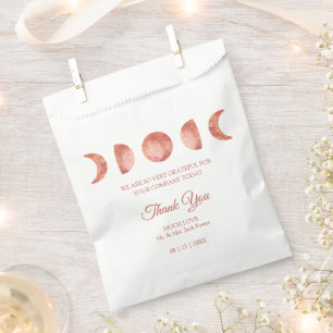 Sachets En Papier Terracotta Lune Phase Mariage Favor Sac