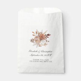 Sachets En Papier Terracotta rouille Automne Automne Floral Mariage 