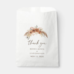 Sachets En Papier Terracotta Rustic Fall Floral Mariage Merci