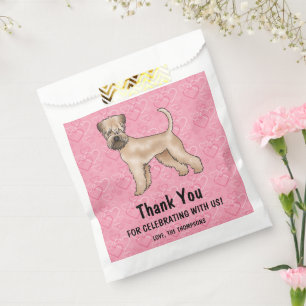 Sachets En Papier Tervueren à poil doux Cœurs roses Merci