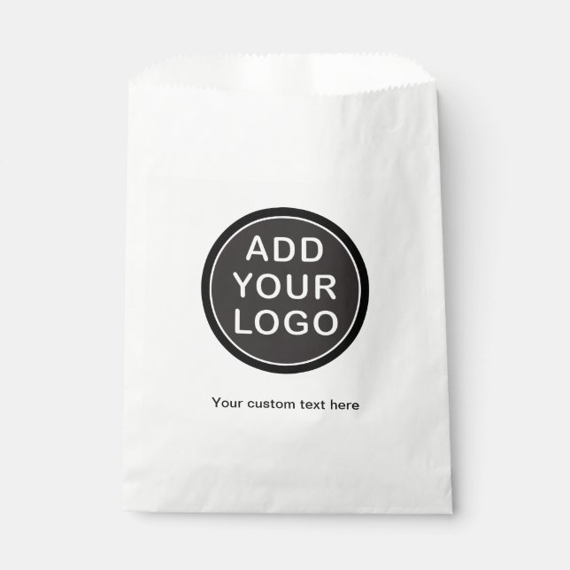 Sachets En Papier Texte et logo personnalisés, photo ou graphique (Devant)