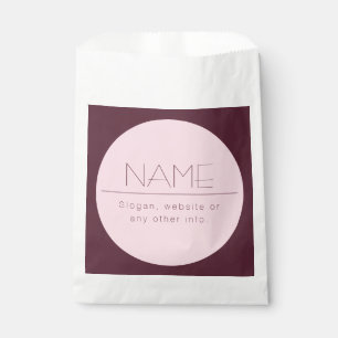 Sachets En Papier Texte moderne personnalisable avec bordure