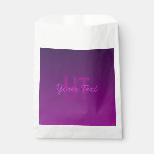 Sachets En Papier Texte Monogrammé Moderne Éditable & Ombre Violet