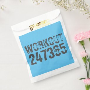 Sachets En Papier Texte usé et rayé Workout 247365 bleu
