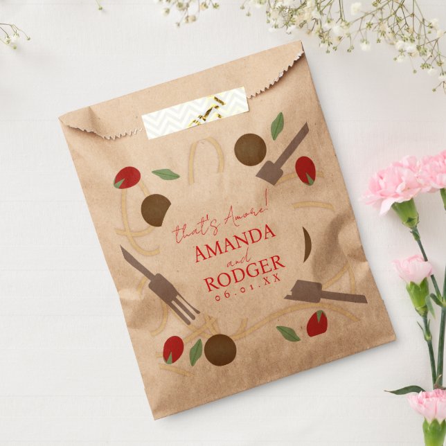 Sachets En Papier That’s Amore Italian Pasta Wedding (Scellé)