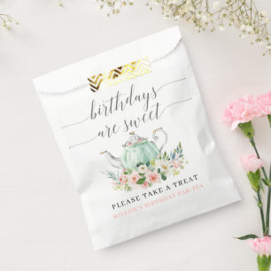 Sachets En Papier Thé de fête d'anniversaire Les anniversaires sont 