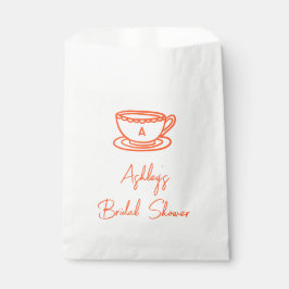 Sachets En Papier Thé de mariage fantaisiste avec gribouillis