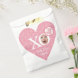 Sachets En Papier Thème de coeur 1er anniversaire