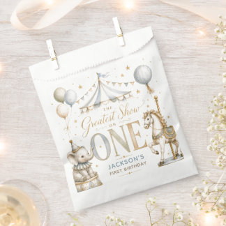 Sachets En Papier Thème rétro carnaval garçon 1er anniversaire