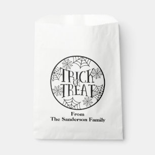 Sachets En Papier Ticket ou traitement personnalisé Halloween Favori