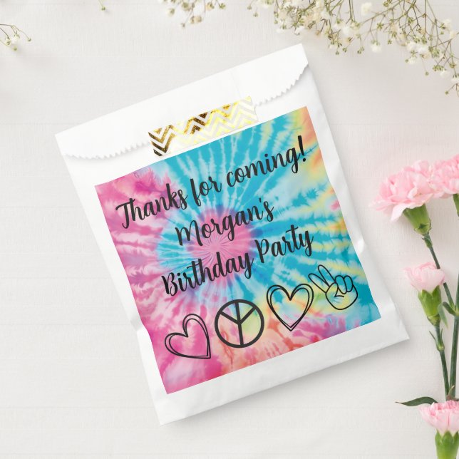 Sachets En Papier Tie Dye Party favorise (Scellé)