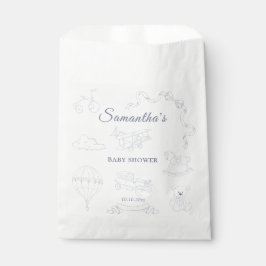 Sachets En Papier Toile de Jouy Nursery Baby Shower