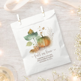 Sachets En Papier Tomber dans l'amour Rustique Élégant Citrouille