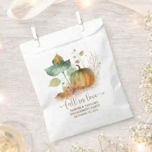 Sachets En Papier Tombez amoureux Citrouille Élégante Rustique