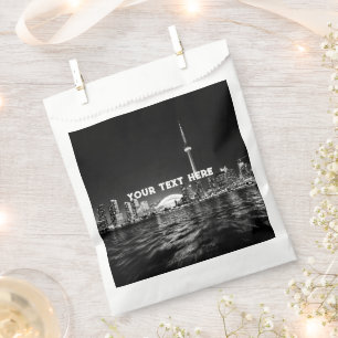 Sachets En Papier Toronto Canada Ontario Noir Blanc Vintage Faveur B