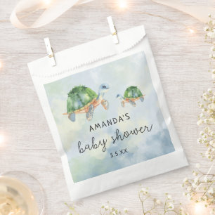 Sachets En Papier Tortue marine - baby shower