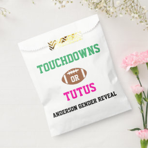 Sachets En Papier Touchdowns ou Tutus Genre Reveal