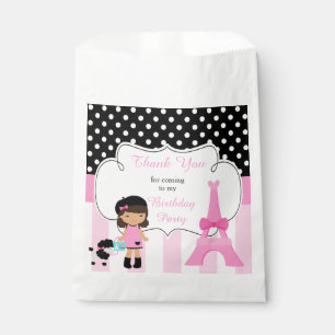Sachets En Papier Tour Eiffel Fille Africaine Américaine