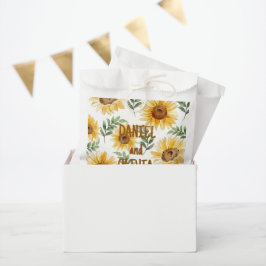 Sachets En Papier Tournesol Eucalyptus Floral Mariage botanique