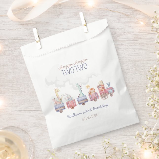 Sachets En Papier Toy Train All Aboard Anniversaire invitation, Zoo  (Coupé)