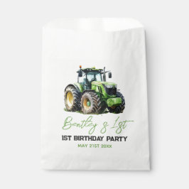 Sachets En Papier Tracteur 1er anniversaire Fun Farm
