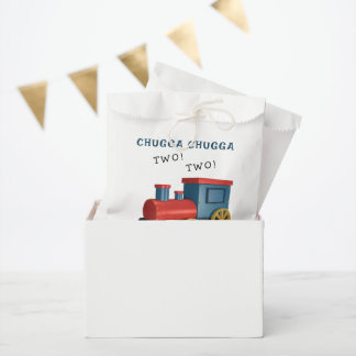 Sachets En Papier Train Chugga Two Two Deuxième Anniversaire