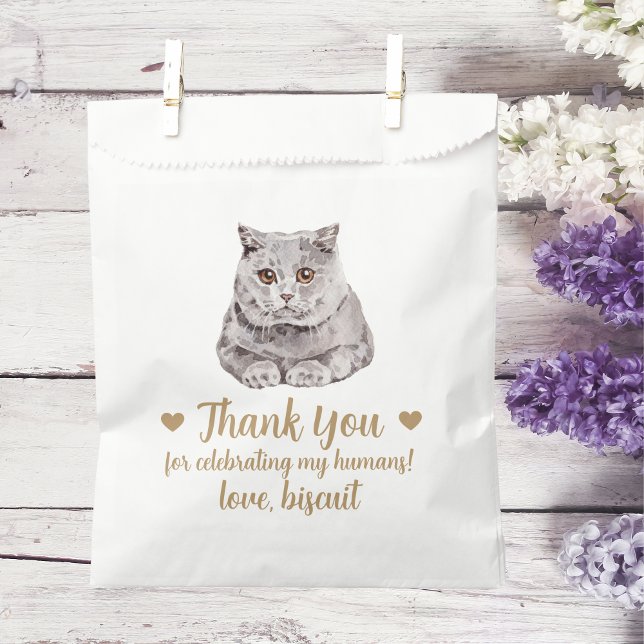 Sachets En Papier Traitement de chat Mariage Faveur Sac (Créateur téléchargé)