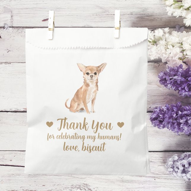 Sachets En Papier Traitement de chien Mariage Faveur Sac (Créateur téléchargé)