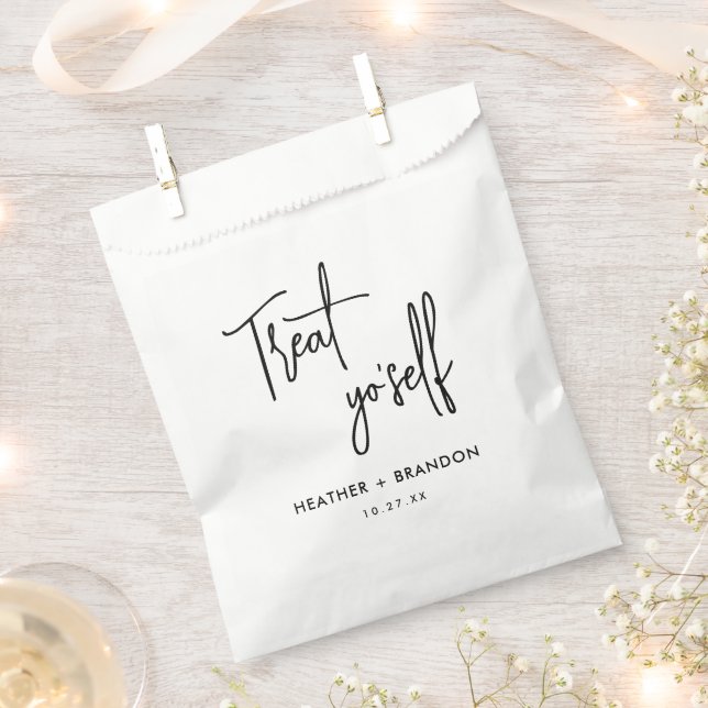 Sachets En Papier Traitez votre bonbon auto-Mariage (Coupé)