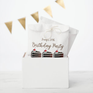 Sachets En Papier Tranche de gâteau forêt noire Cherry Fête d'annive