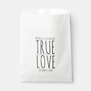 Sachets En Papier Treat Mariage d'amour vrai personnalisé