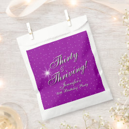 Sachets En Papier Trente et prospère rose pourpre 30e anniversaire