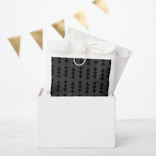 Sachets En Papier Triangles à pendage noir moderne et élégant sur fu