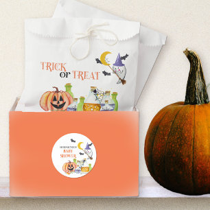 Sachets En Papier Trick or Treat Cute Ghost Citrouille and Magic Pot