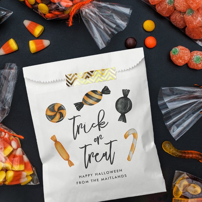 Sachets En Papier Trick ou traitement classique de bonbons d'Hallowe (Créateur téléchargé)