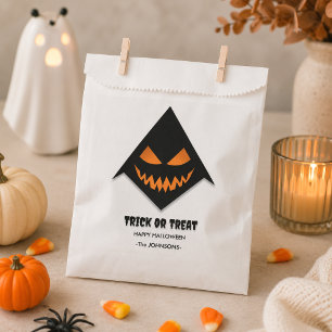 Sachets En Papier Trick ou traitement d'Halloween - Visage d'horreur