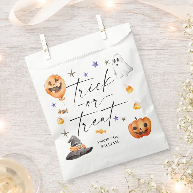 Sachets En Papier Trick ou traitement Halloween Anniversaire (Coupé)