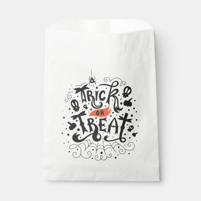 Sachets En Papier Trick ou Treat Halloween (Devant)