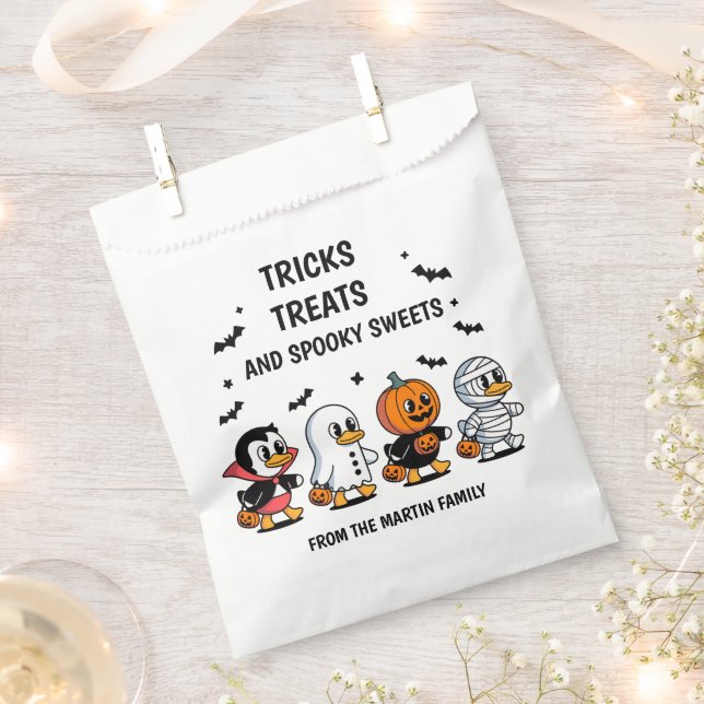 Sachets En Papier Trick Treat Éffrayant Cute Halloween (Coupé)