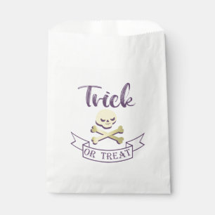 Sachets En Papier Tricoter ou traiter les os croisés du crâne Ruban