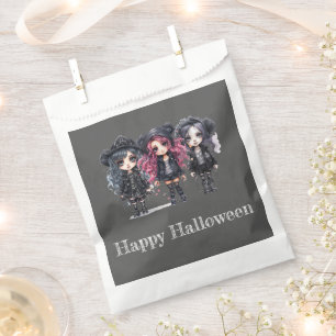 Sachets En Papier Trois jolies filles gothiques Joyeux Halloween