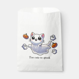 Sachets En Papier Trop mignon pour effrayer le chat fantôme
