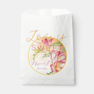 Sachets En Papier Tropical Freesia Aquarelle Love is Sweet