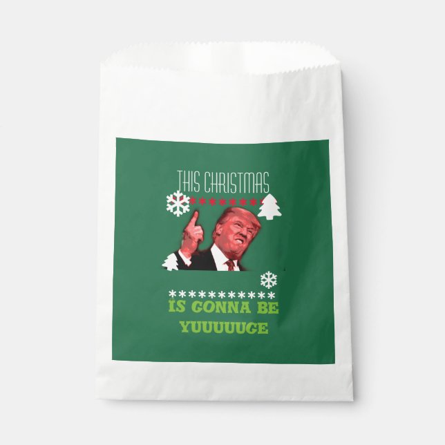 Sachets En Papier Trump ce noël va être toi (Devant)